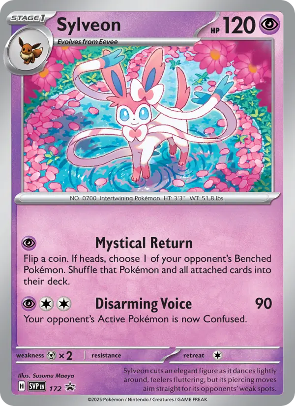 Sylveon None Pokemon card #172 from SVP Black Star Promos