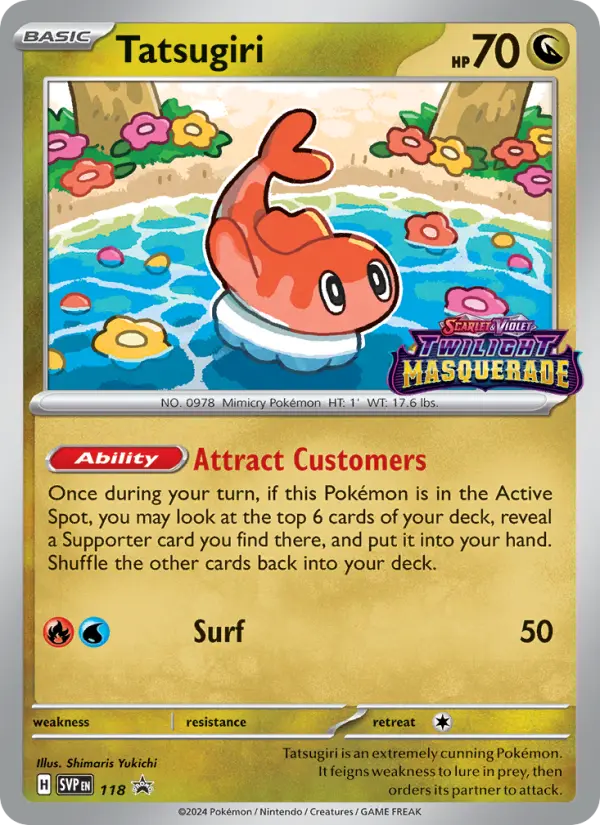 Tatsugiri None Pokemon card #118 from SVP Black Star Promos
