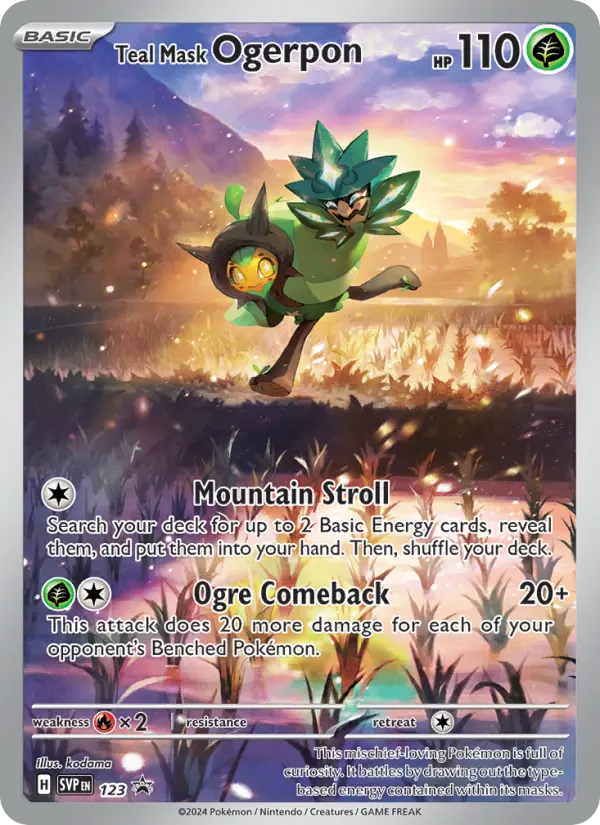 Teal Mask Ogerpon None Pokemon card #123 from SVP Black Star Promos