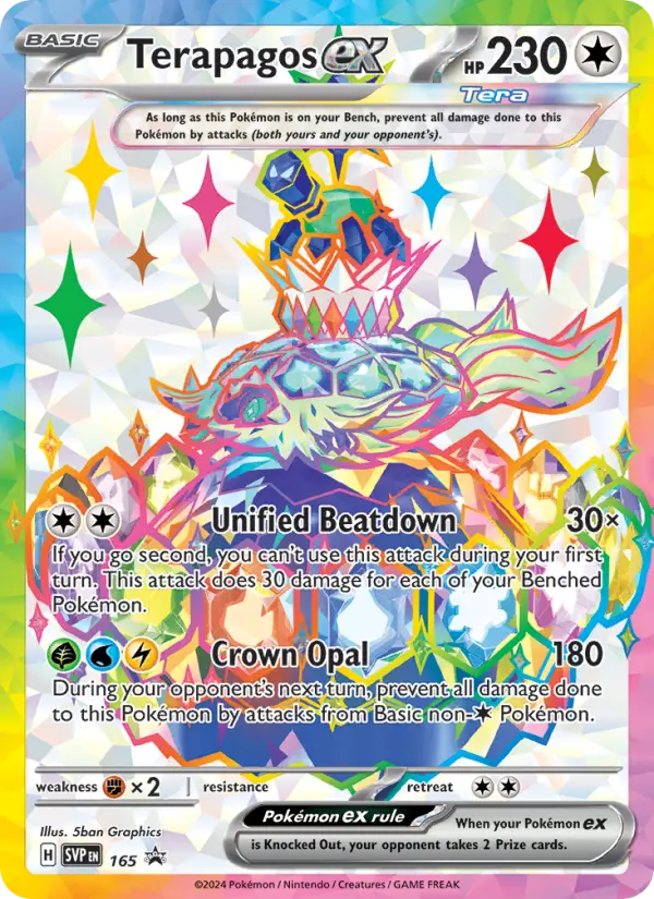 Terapagos ex None Pokemon card #165 from SVP Black Star Promos