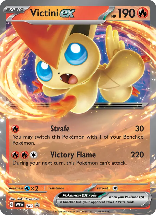 Victini ex None Pokemon card #142 from SVP Black Star Promos