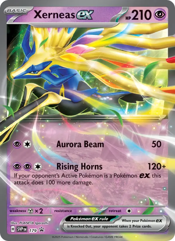 Xerneas ex None Pokemon card #179 from SVP Black Star Promos
