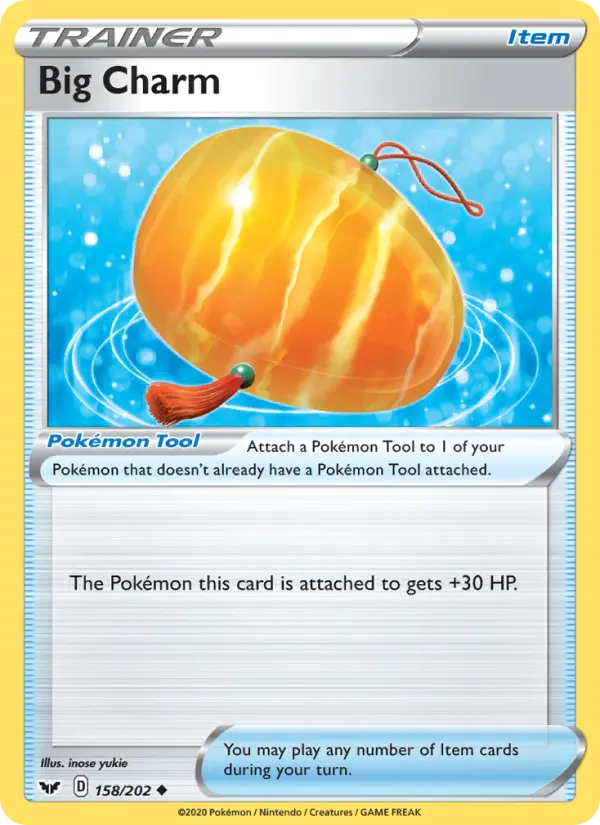 Big Charm Uncommon Pokemon card #158 from Sword & Shield