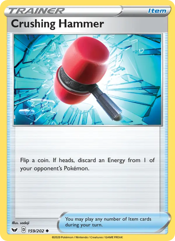 Crushing Hammer Uncommon Pokemon card #159 from Sword & Shield