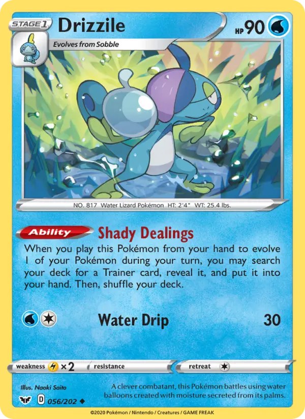 Drizzile Uncommon Pokemon card #56 from Sword & Shield