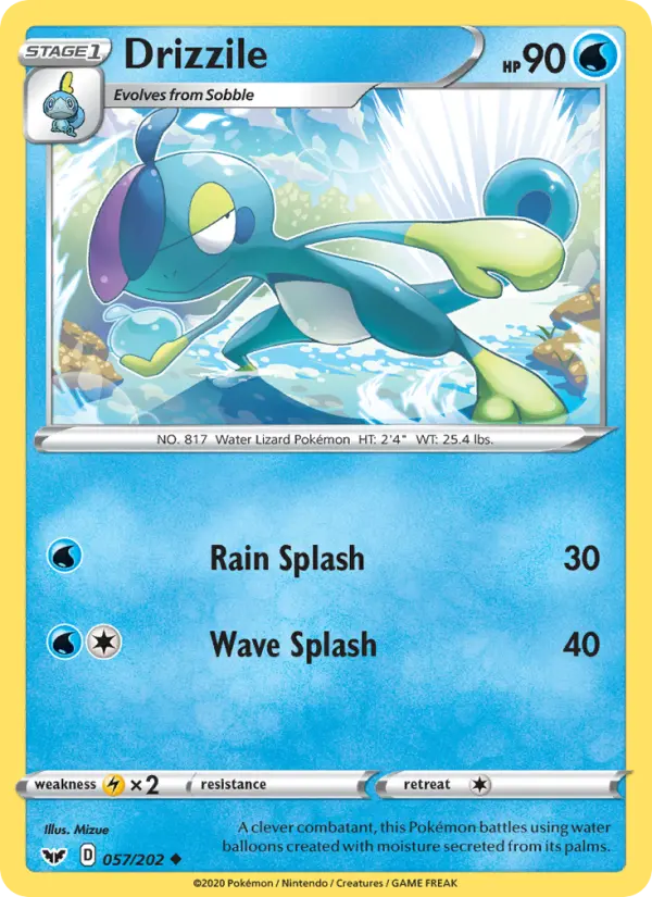 Drizzile Uncommon Pokemon card #57 from Sword & Shield