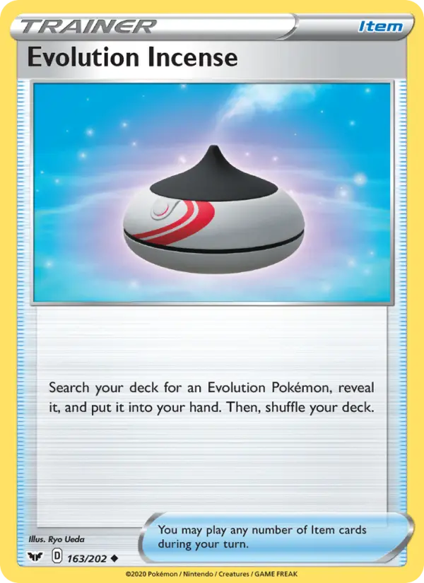 Evolution Incense Uncommon Pokemon card #163 from Sword & Shield