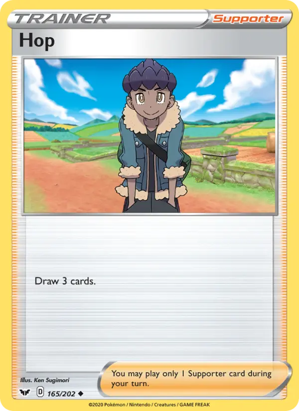 Hop Uncommon Pokemon card #165 from Sword & Shield