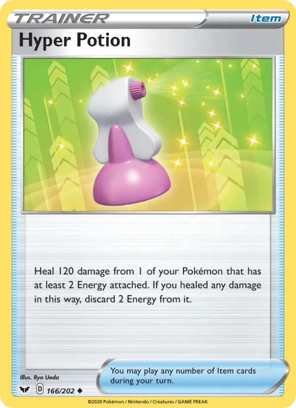 Hyper Potion Uncommon Pokemon card #166 from Sword & Shield