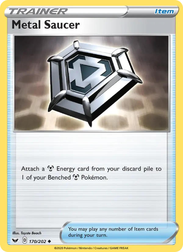 Metal Saucer Uncommon Pokemon card #170 from Sword & Shield