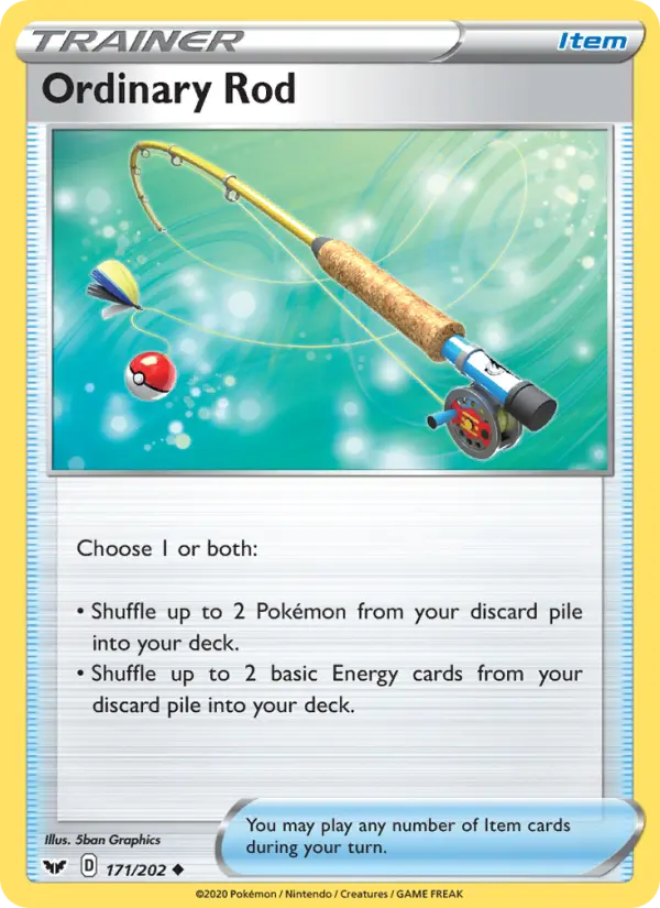 Ordinary Rod Uncommon Pokemon card #171 from Sword & Shield