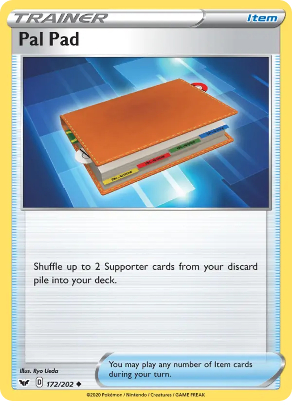 Pal Pad Uncommon Pokemon card #172 from Sword & Shield