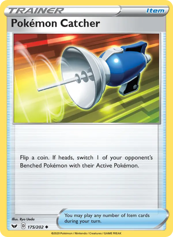 Pokémon Catcher Uncommon Pokemon card #175 from Sword & Shield