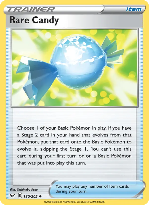 Rare Candy Uncommon Pokemon card #180 from Sword & Shield