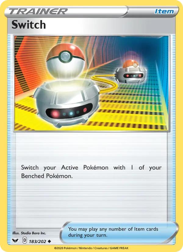 Switch Uncommon Pokemon card #183 from Sword & Shield