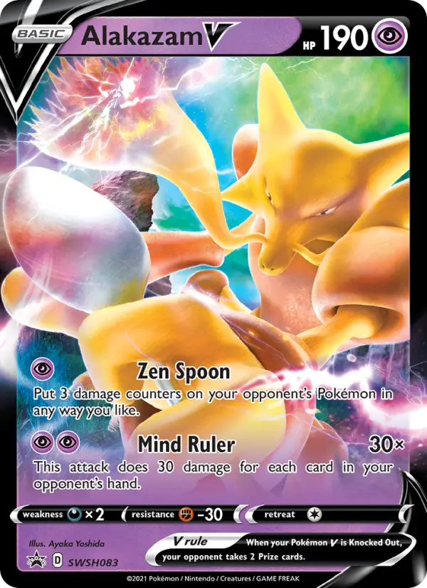 Alakazam V None Pokemon card #SWSH083 from SWSH Black Star Promos