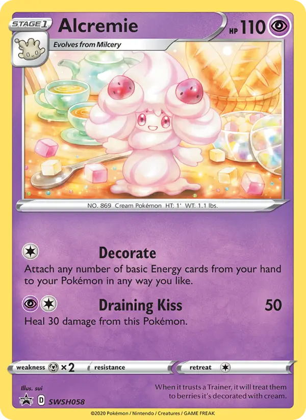 Alcremie None Pokemon card #SWSH058 from SWSH Black Star Promos