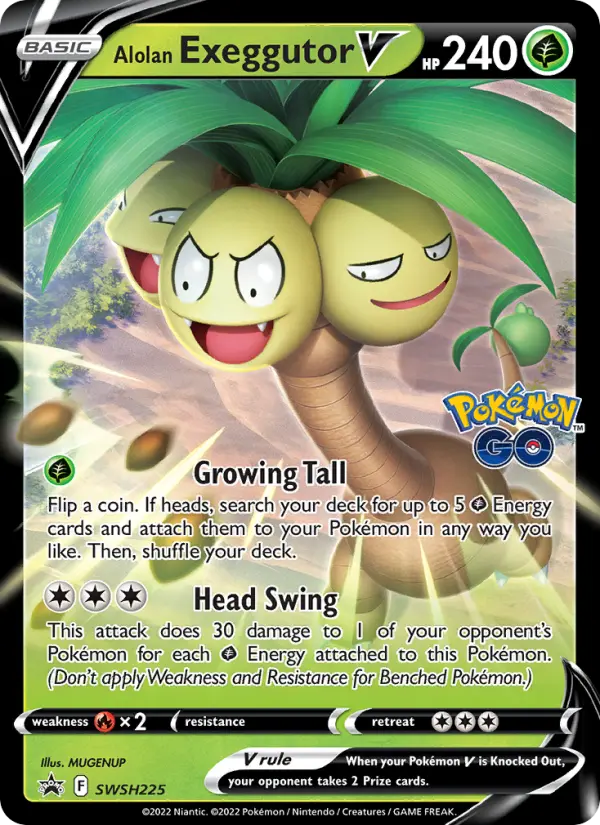 Alolan Exeggutor V None Pokemon card #SWSH225 from SWSH Black Star Promos