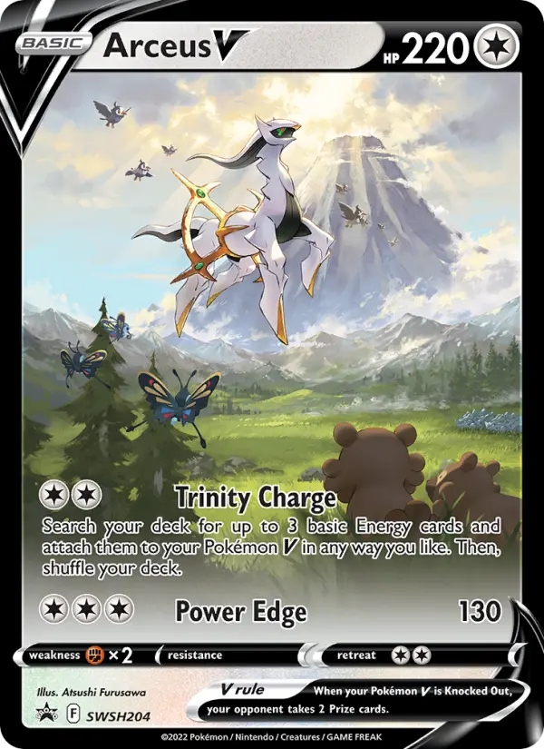 Arceus V None Pokemon card #SWSH204 from SWSH Black Star Promos