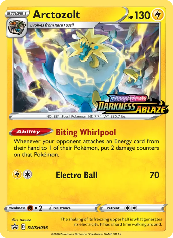 Arctozolt None Pokemon card #SWSH036 from SWSH Black Star Promos