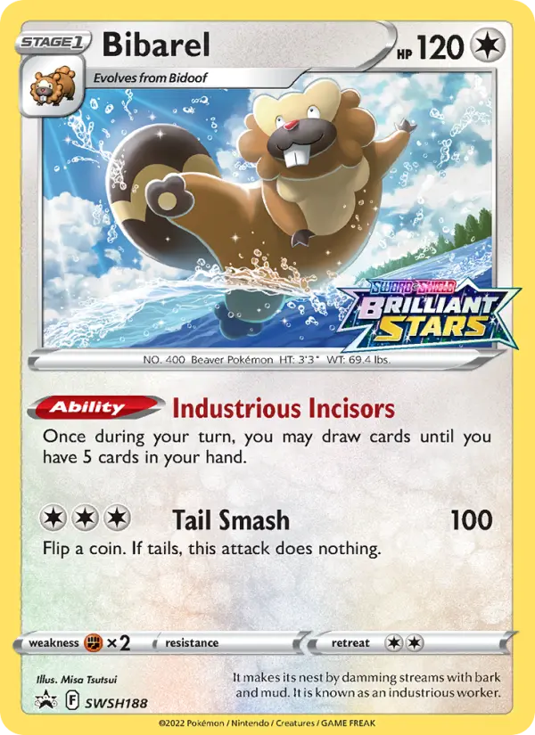 Bibarel None Pokemon card #SWSH188 from SWSH Black Star Promos