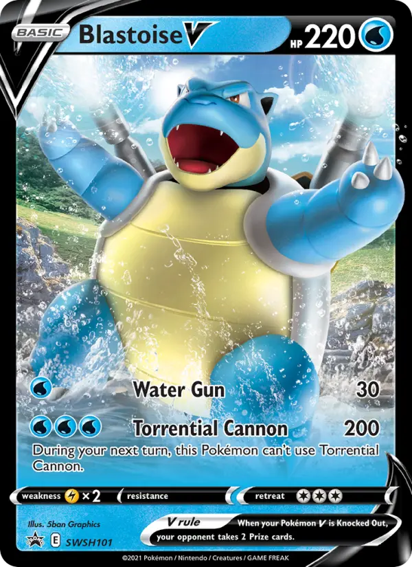 Blastoise V None Pokemon card #SWSH101 from SWSH Black Star Promos