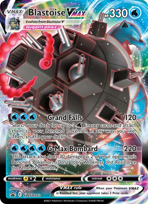 Blastoise VMAX None Pokemon card #SWSH103 from SWSH Black Star Promos