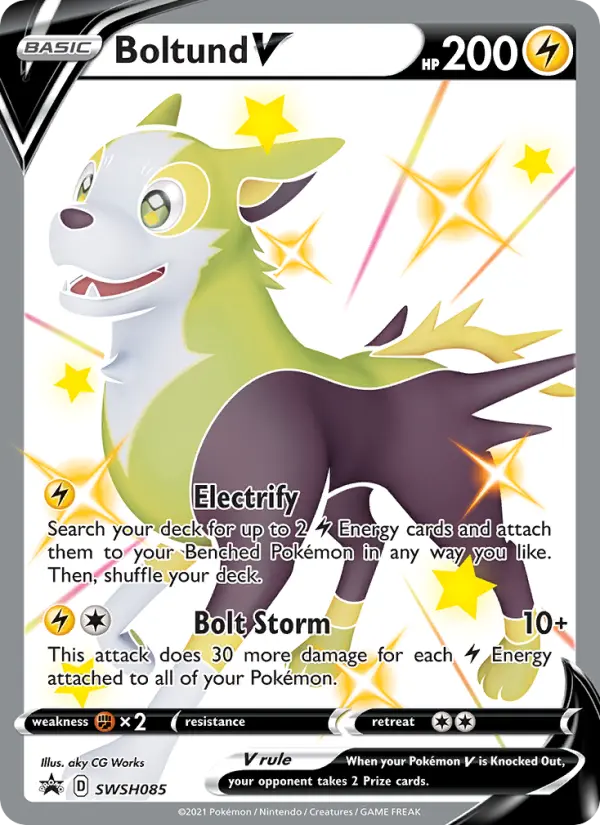 Boltund V None Pokemon card #SWSH085 from SWSH Black Star Promos