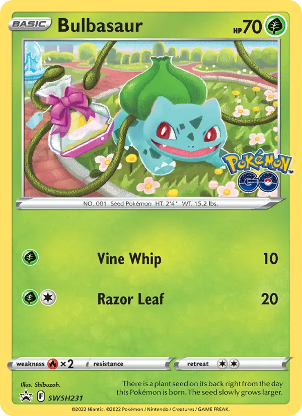 Bulbasaur None Pokemon card #SWSH231 from SWSH Black Star Promos