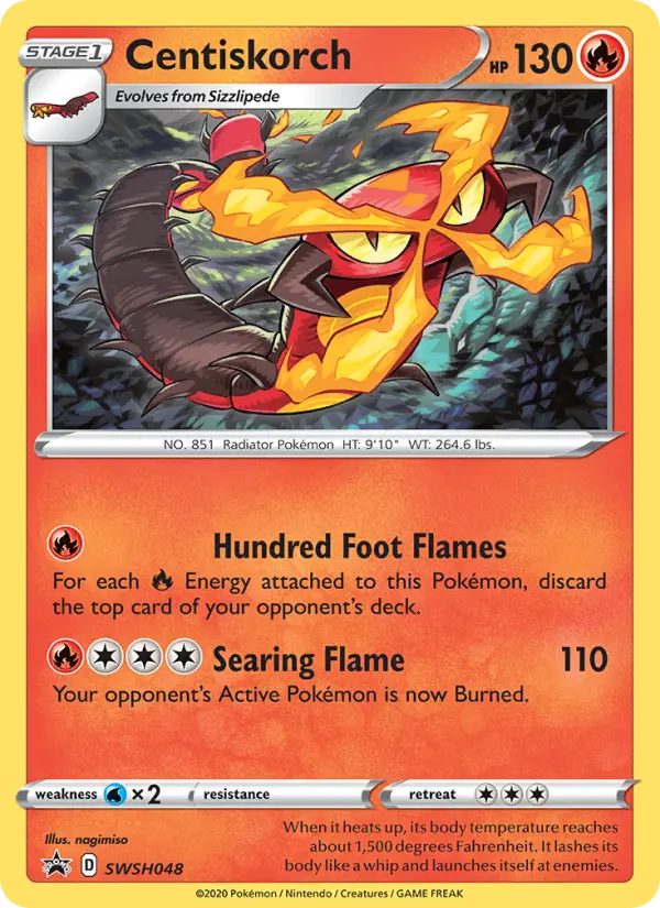 Centiskorch None Pokemon card #SWSH048 from SWSH Black Star Promos