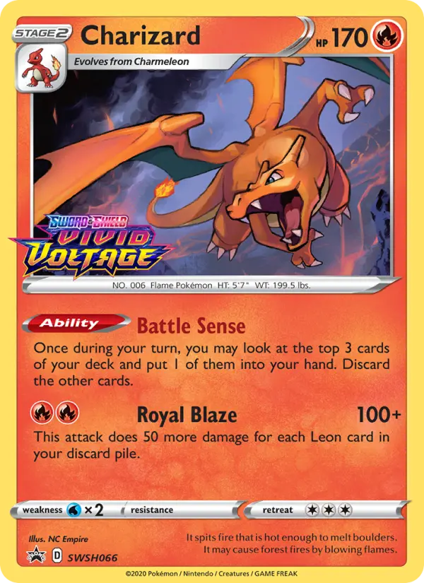 Charizard None Pokemon card #SWSH066 from SWSH Black Star Promos