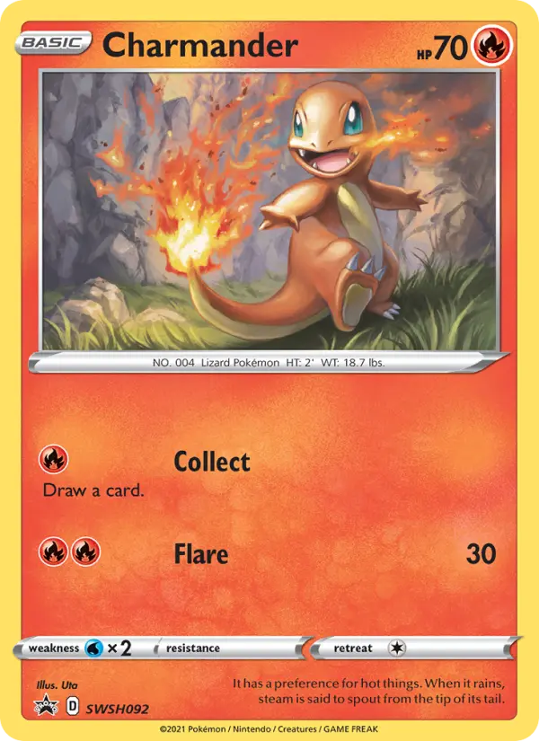 Charmander None Pokemon card #SWSH092 from SWSH Black Star Promos