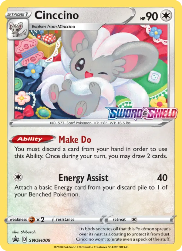 Cinccino None Pokemon card #SWSH009 from SWSH Black Star Promos