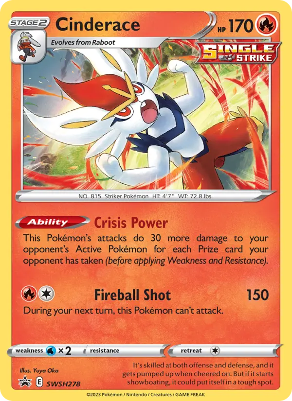 Cinderace None Pokemon card #SWSH278 from SWSH Black Star Promos