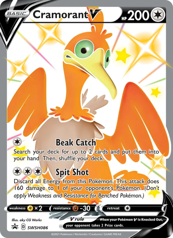 Cramorant V None Pokemon card #SWSH086 from SWSH Black Star Promos