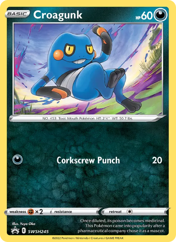 Croagunk None Pokemon card #SWSH245 from SWSH Black Star Promos