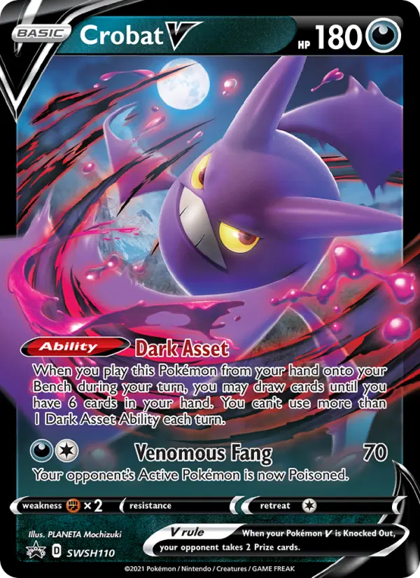 Crobat V None Pokemon card #SWSH110 from SWSH Black Star Promos