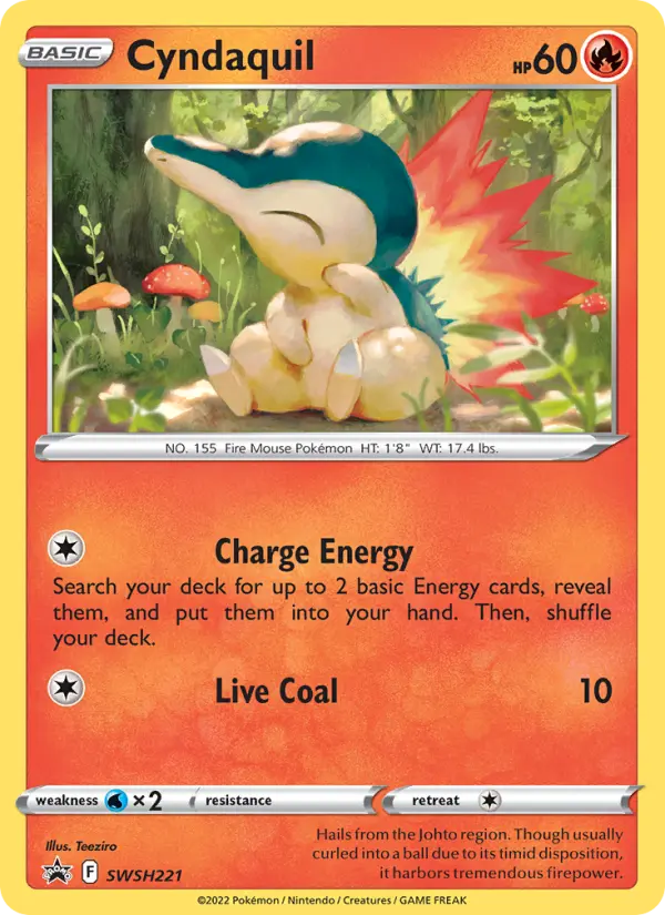 Cyndaquil None Pokemon card #SWSH221 from SWSH Black Star Promos