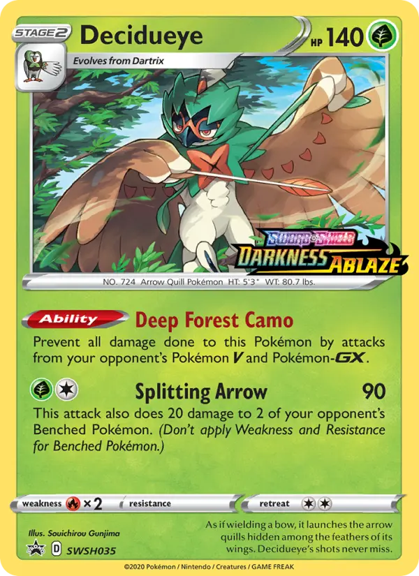 Decidueye None Pokemon card #SWSH035 from SWSH Black Star Promos