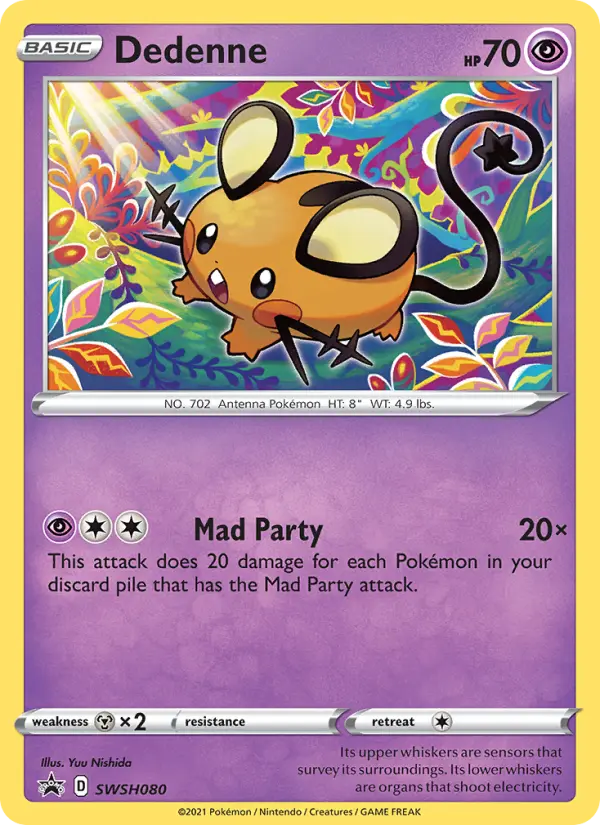 Dedenne None Pokemon card #SWSH080 from SWSH Black Star Promos