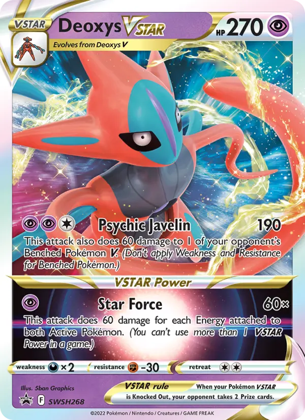 Deoxys VSTAR None Pokemon card #SWSH268 from SWSH Black Star Promos