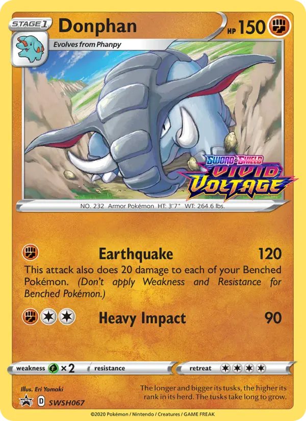 Donphan None Pokemon card #SWSH067 from SWSH Black Star Promos