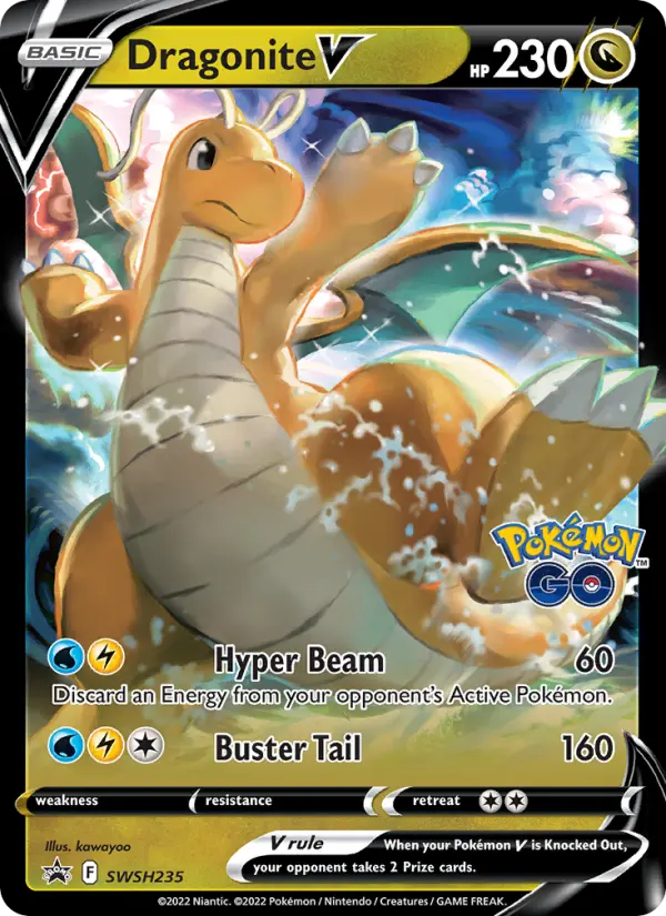 Dragonite V None Pokemon card #SWSH235 from SWSH Black Star Promos