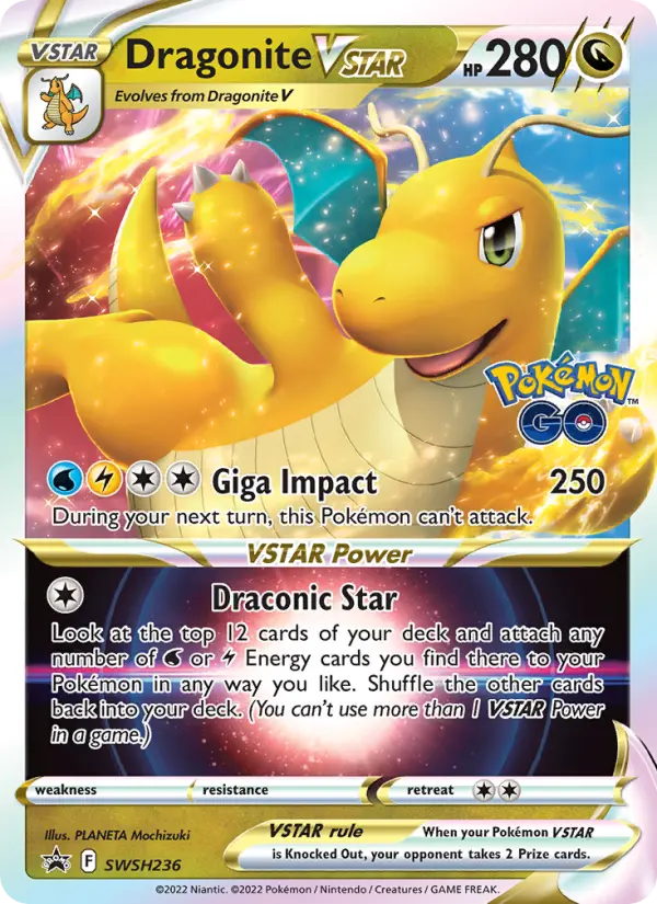 Dragonite VSTAR None Pokemon card #SWSH236 from SWSH Black Star Promos