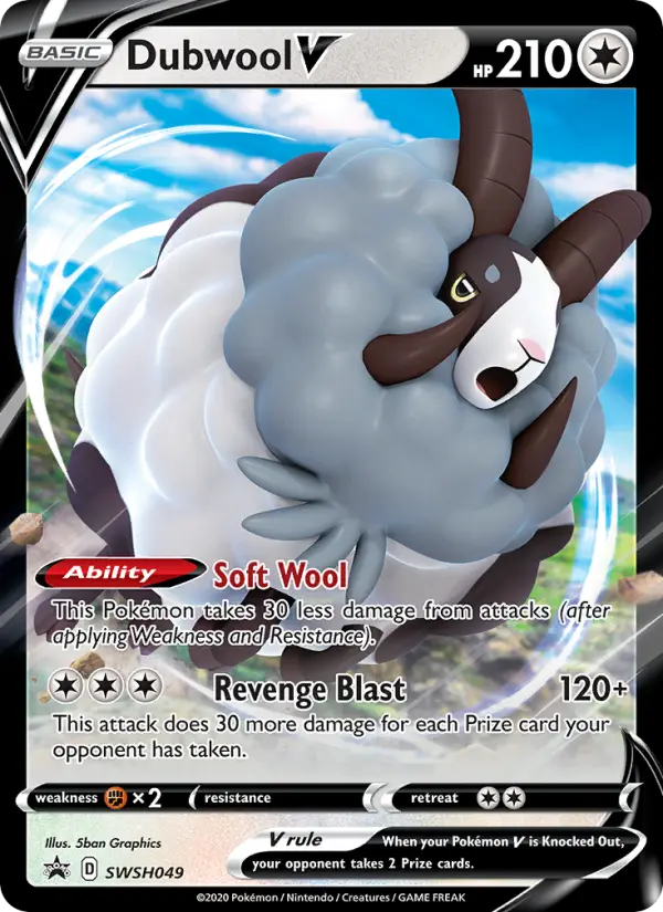 Dubwool V None Pokemon card #SWSH049 from SWSH Black Star Promos