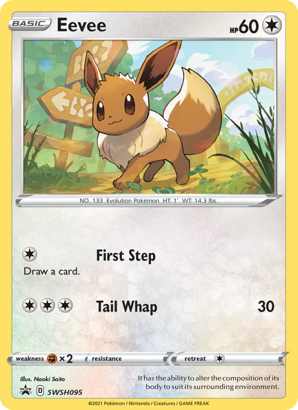 Eevee None Pokemon card #SWSH095 from SWSH Black Star Promos