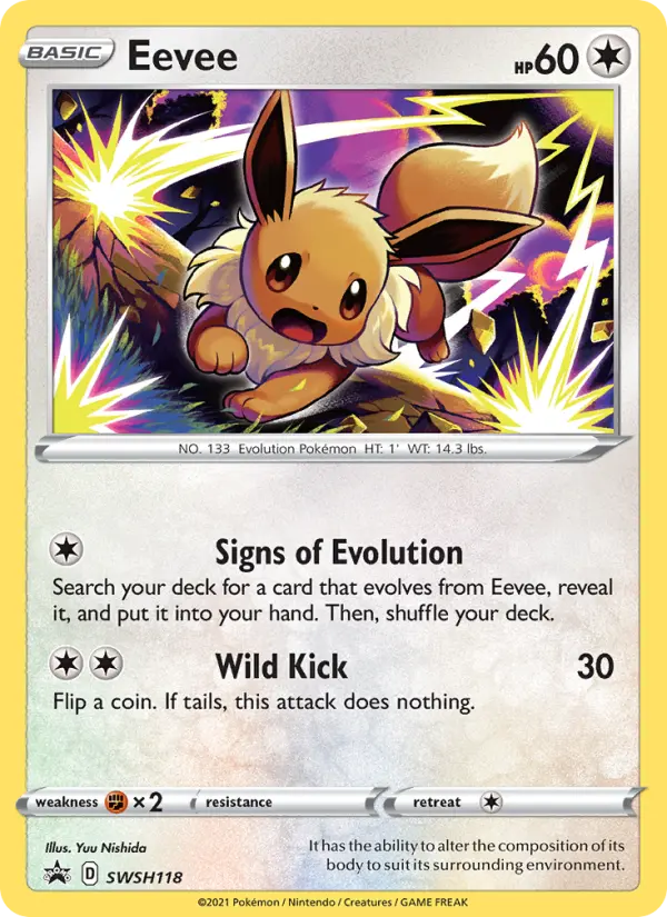 Eevee None Pokemon card #SWSH118 from SWSH Black Star Promos