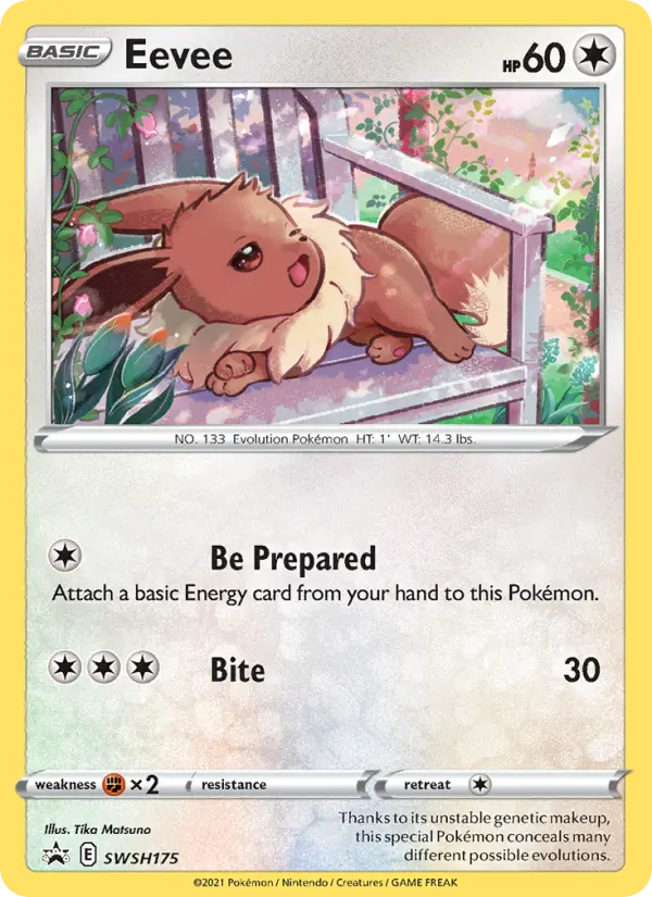 Eevee None Pokemon card #SWSH175 from SWSH Black Star Promos