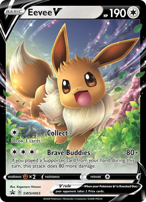Eevee V None Pokemon card #SWSH065 from SWSH Black Star Promos