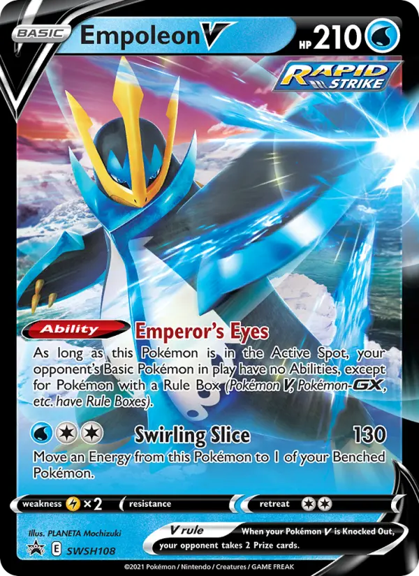 Empoleon V None Pokemon card #SWSH108 from SWSH Black Star Promos